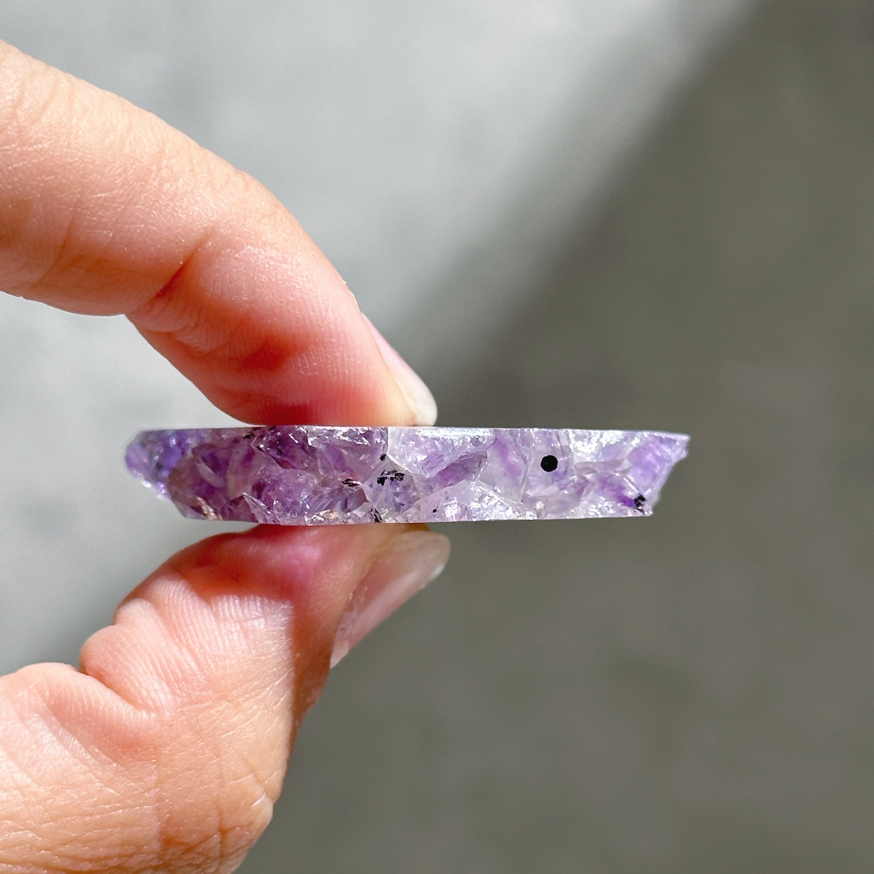 フラワーアメジスト スライス34◇ Flower Amethyst ◇天然石・鉱物