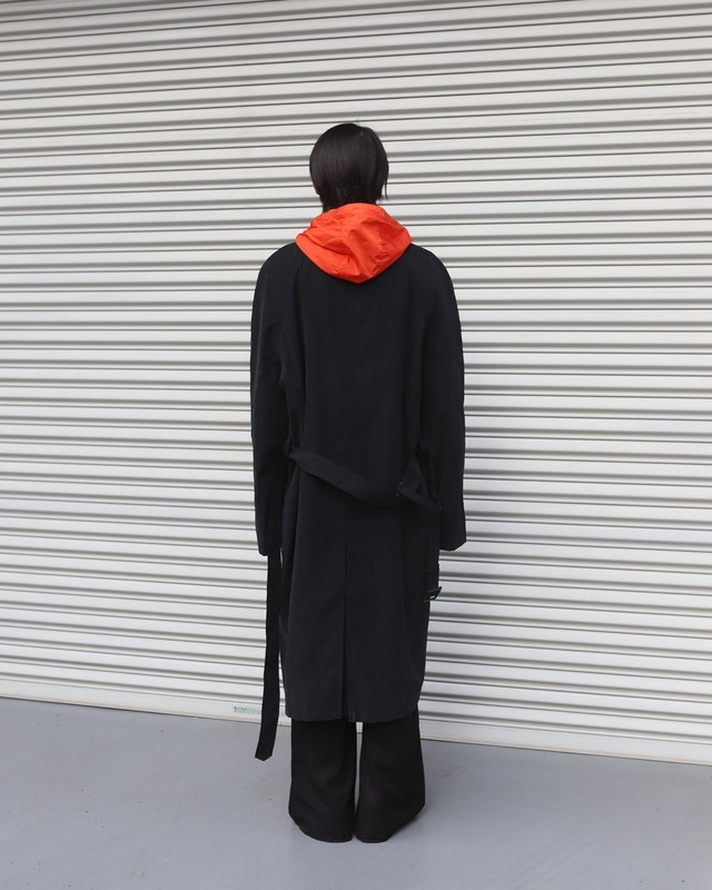 micro suede over size soutien collar coat