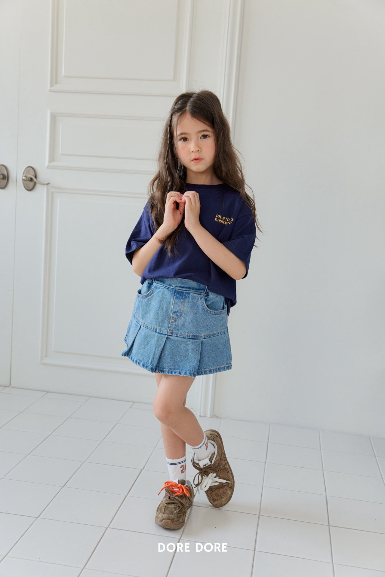 [DOREDORE] Shud Pleated Denim Skirt Pants (Ivory) (13/15) / [도레도레] 슈드주름청치마바지(아이) (13/15)