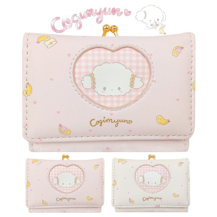 送料無料 こぎみゅん 三つ折り財布 がま口 かぶせ付き かぶせ 口金財布 レディース コンパクト お財布 小さい ミニ財布 ミニ サンリオ エビフライ かわいい グッズ キャラクター ピンク ホワイト 雑貨 小物 お札 カード収納 小銭 合成皮革 プレゼント ギフト S Ard 6j435