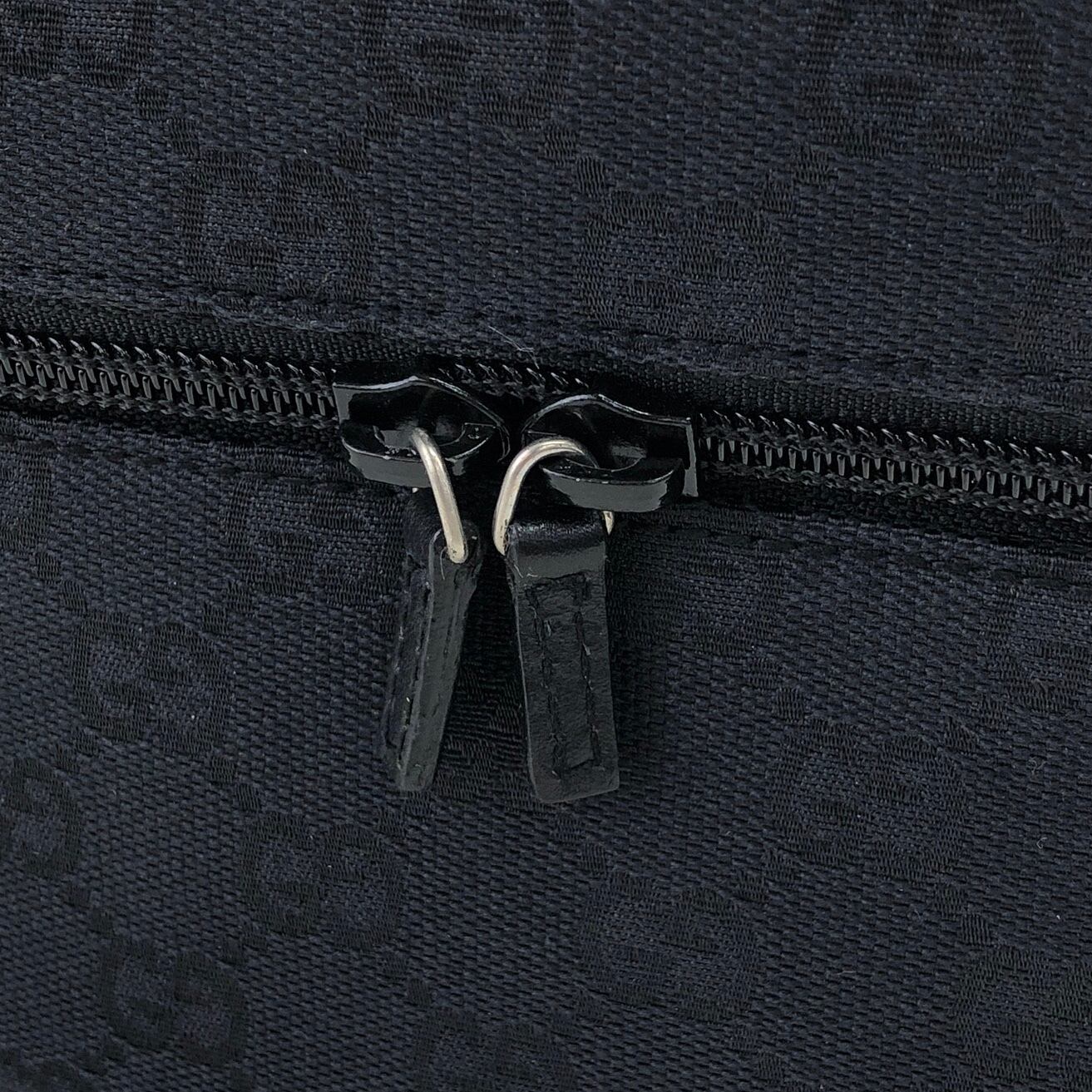 GUCCI グッチ GG柄 キャンバス バニティバッグ ハンドバッグ ブラック