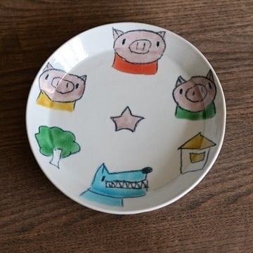 村田菜穂美 『3匹のこぶた 20cmプレート』/ 2104130000690 | casa rua