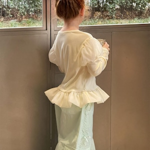 春バルーンスリーヴチュールTシャツ