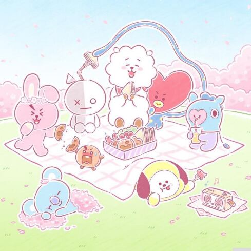 A Bt21 かわいい魔法ミラー コンパクトミラー Bts Miiediyfox K Fam51