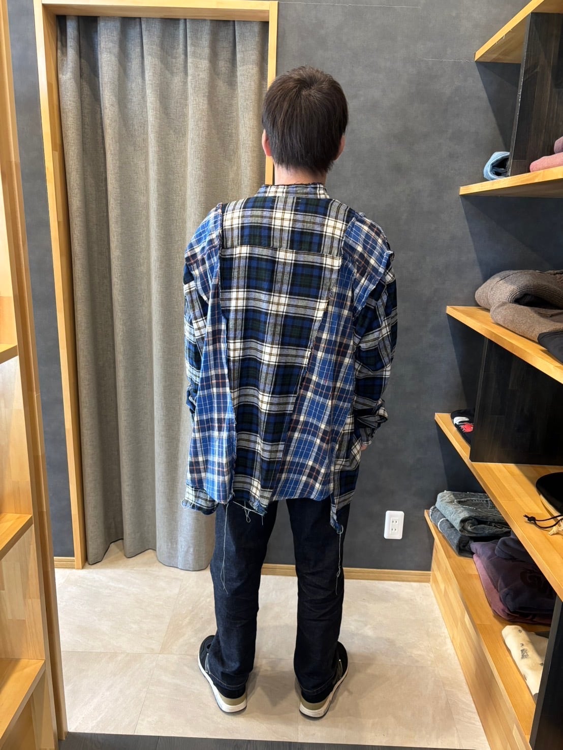 DISCOVERED ディスカバード】Docking Wide Nel Samue Shirt BLUE 1