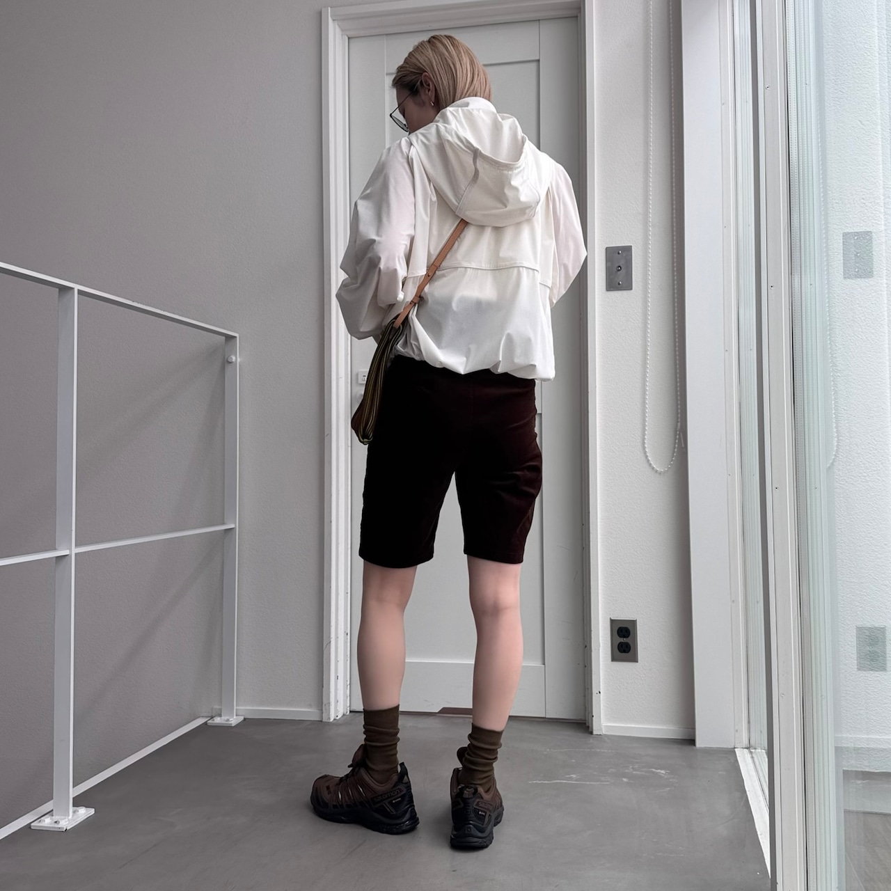 多機能ナイロンWジップPK/ホワイト