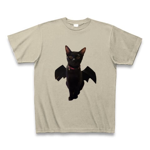 【 黒猫こにゃくま Tシャツ 】グレー 浅羽由紀とちくわのお店