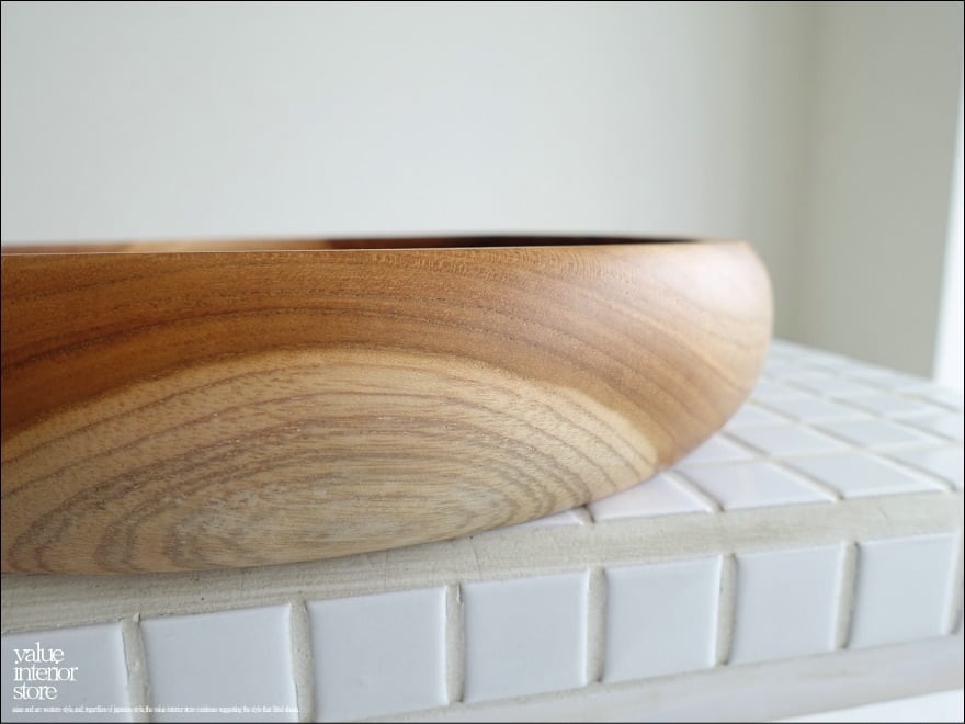 チーク無垢材 菓子鉢/30cm 和菓子入れ 深皿 お菓子入れ 菓子器