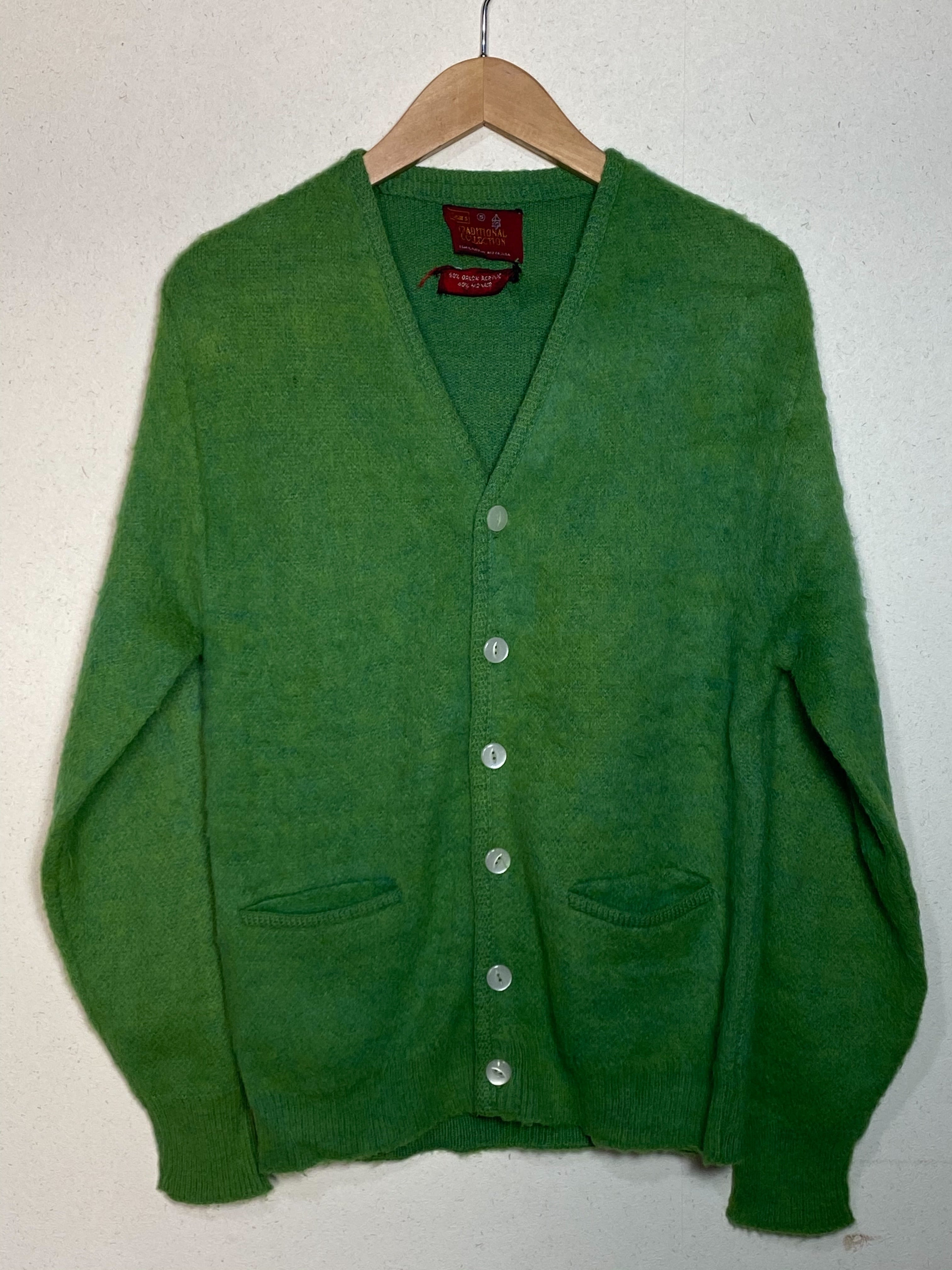 70's Sears traditional collection mohair cardigan モヘア