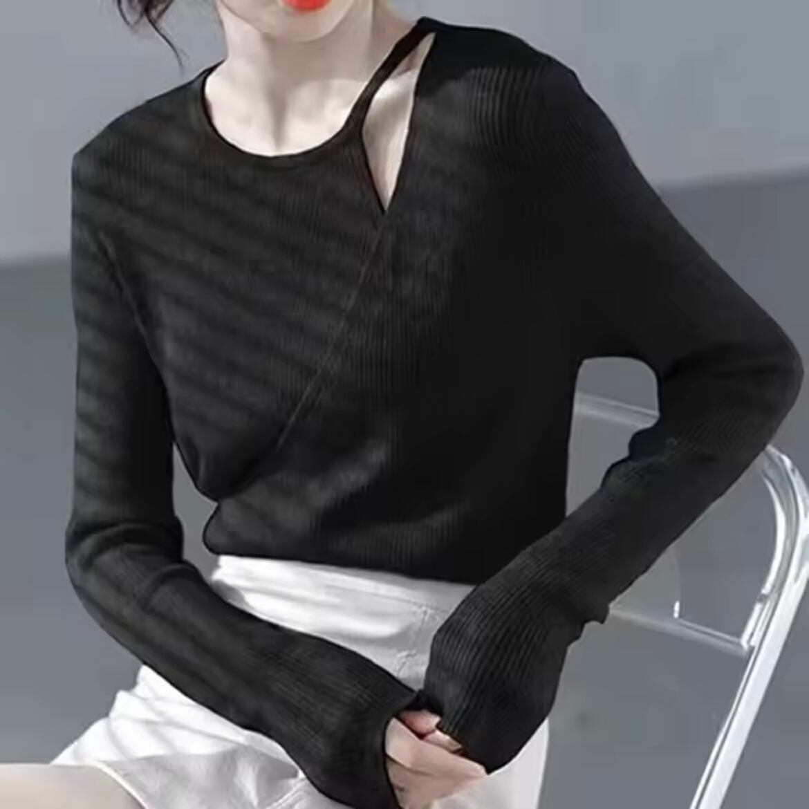 layered style rib tops