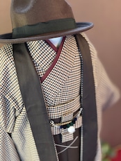 【受注製作】2022年版大正浪漫 SIZE110 お守り懐剣セット男の子の祝い着 羽織 袴