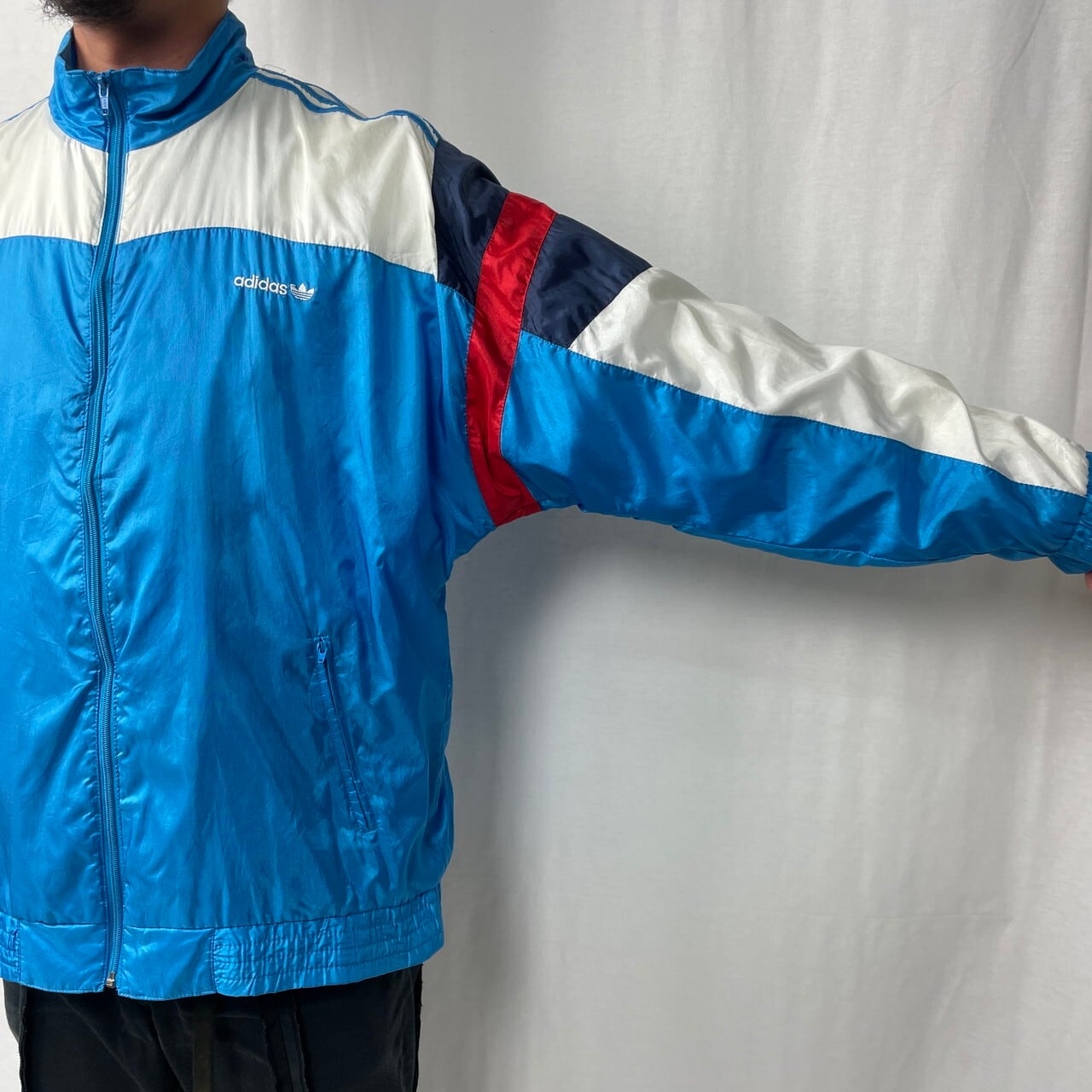 80年代 adidas アディダス ナイロン トラックジャケット メンズL-XL