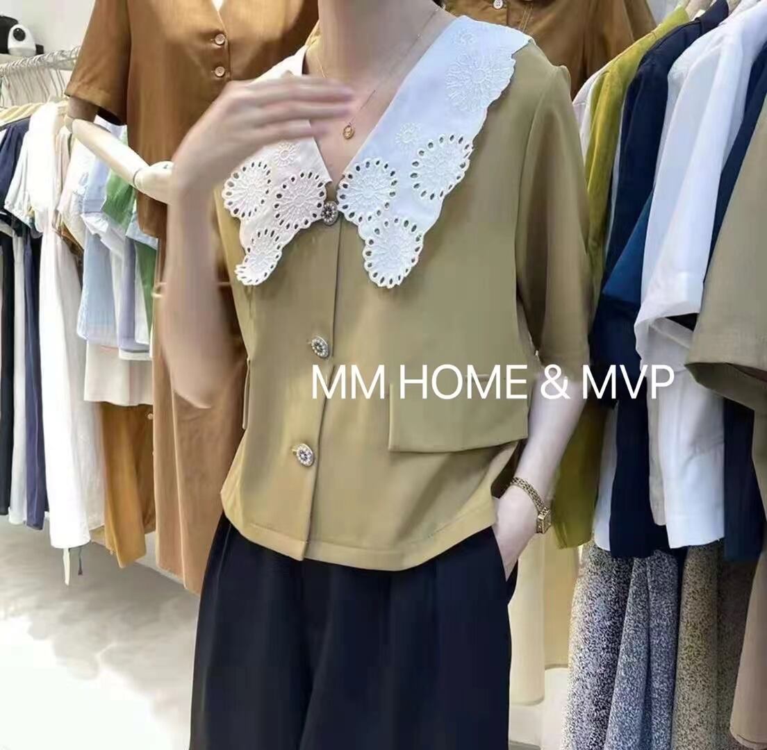 レース襟五分袖ジャケット　AJ42441-2075