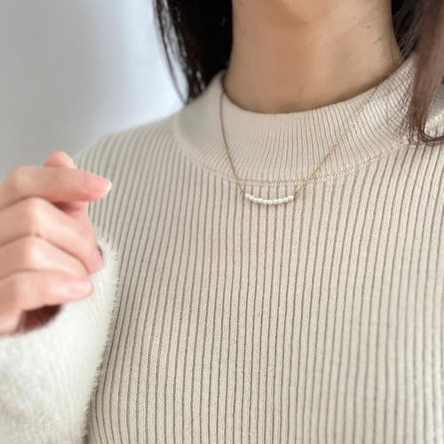 パールラインネックレス stainless　N0517