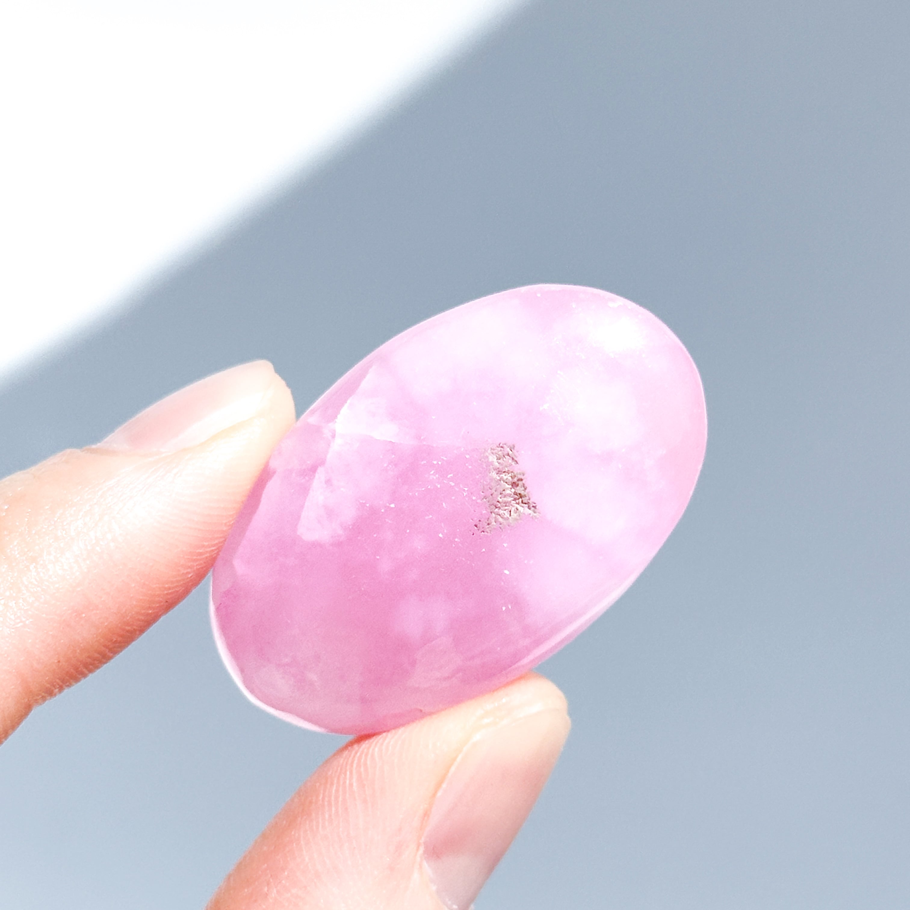高品質】ピンクアラゴナイト パームストーン 81◇Pink Aragonite Palm