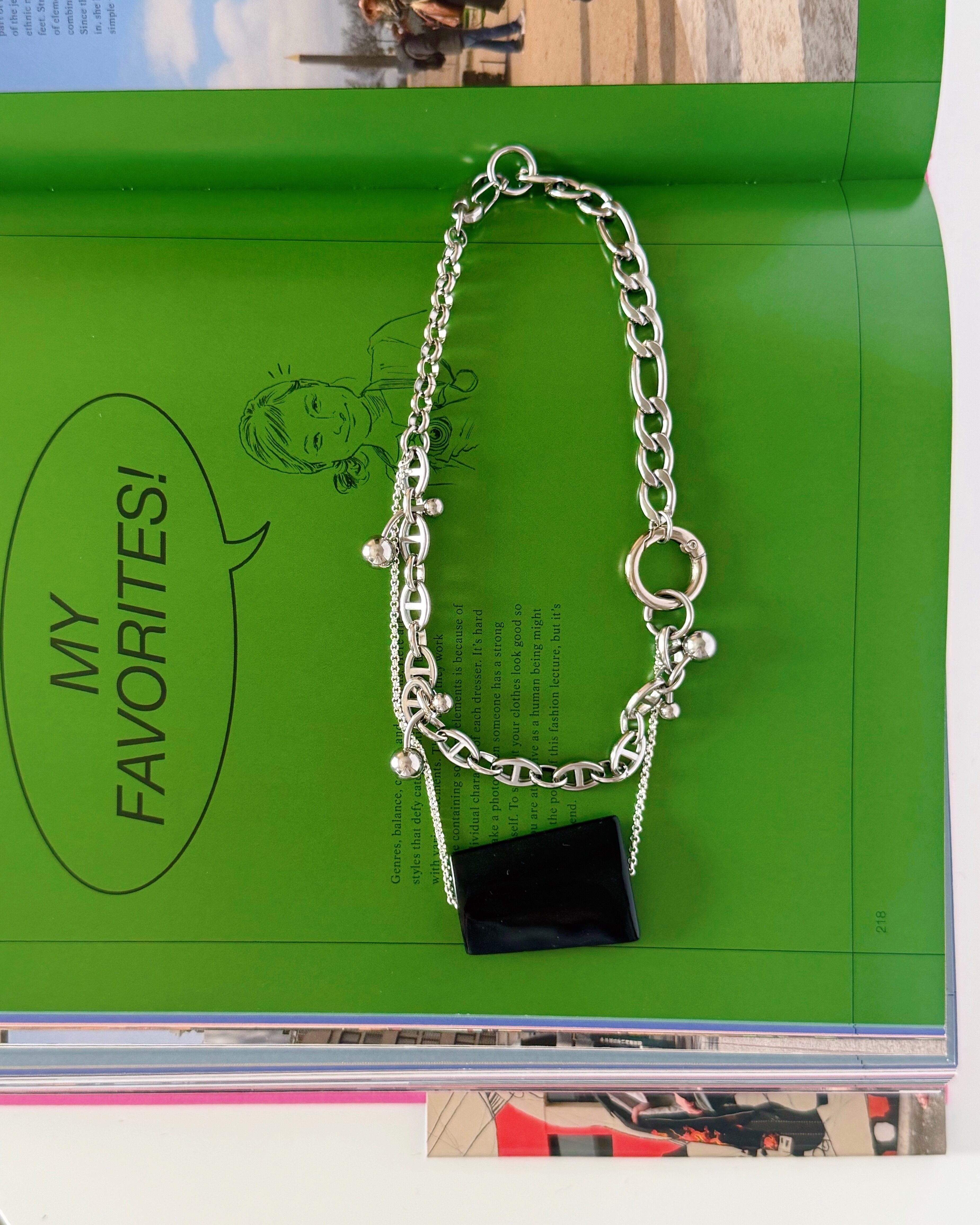stone core necklace［black onyx］ | saze