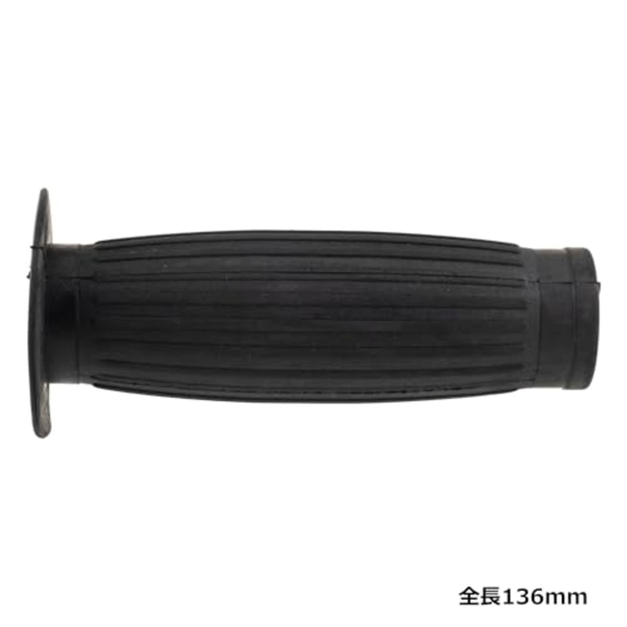 キジマ(Kijima) バイクパーツ グリップ 樽型(タルガタ) ラバー製 136mm φ22.2mm 非貫通タイプ 汎用 ブラック 201-6331