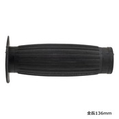 キジマ(Kijima) バイクパーツ グリップ 樽型(タルガタ) ラバー製 136mm φ22.2mm 非貫通タイプ 汎用 ブラック 201-6331