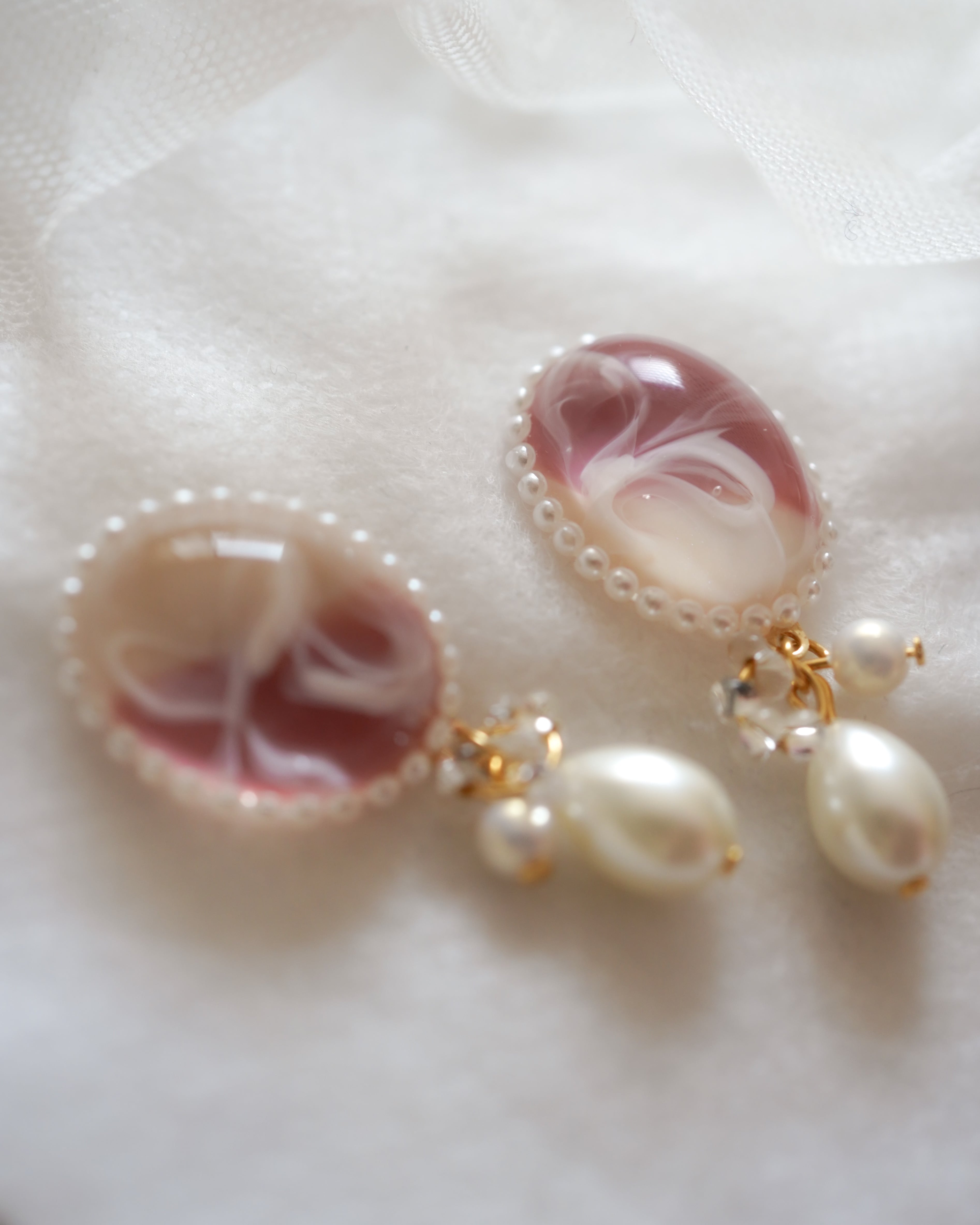 『 苺のショートケーキ 』耳飾り