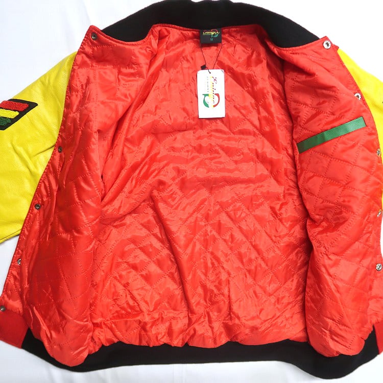 古着 未使用 Eninae Designs 袖レザー スタジャン ワッペン 刺繍