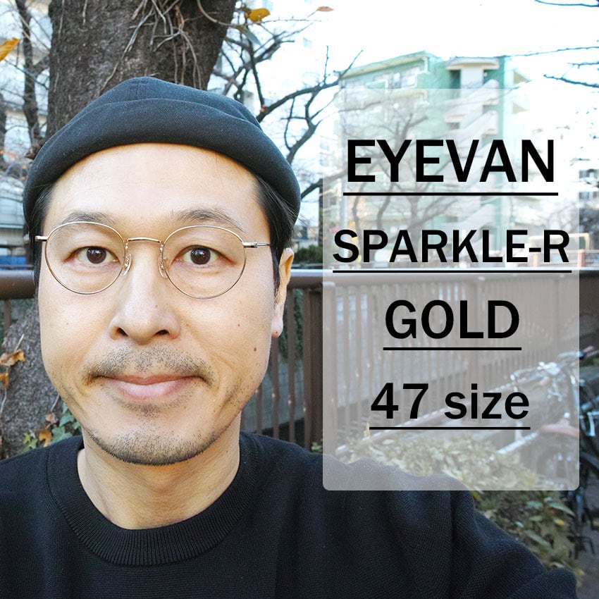EYEVAN / SPARKLE-R / G ゴールド メガネ ラウンド ボストン メタル