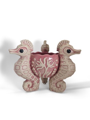 ヴィンテージ雑貨 Tiki Farm シードラゴン プランター ピンク