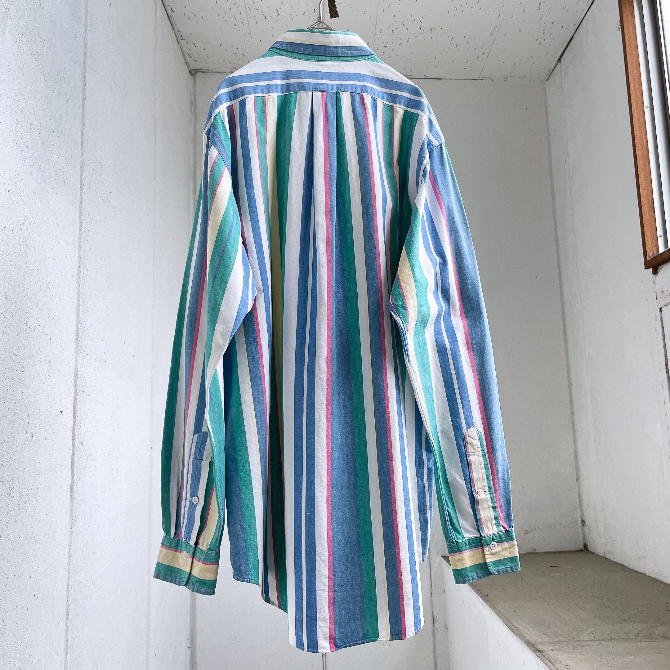 Ralph Lauren mulch pastel color cotton stripe shirt