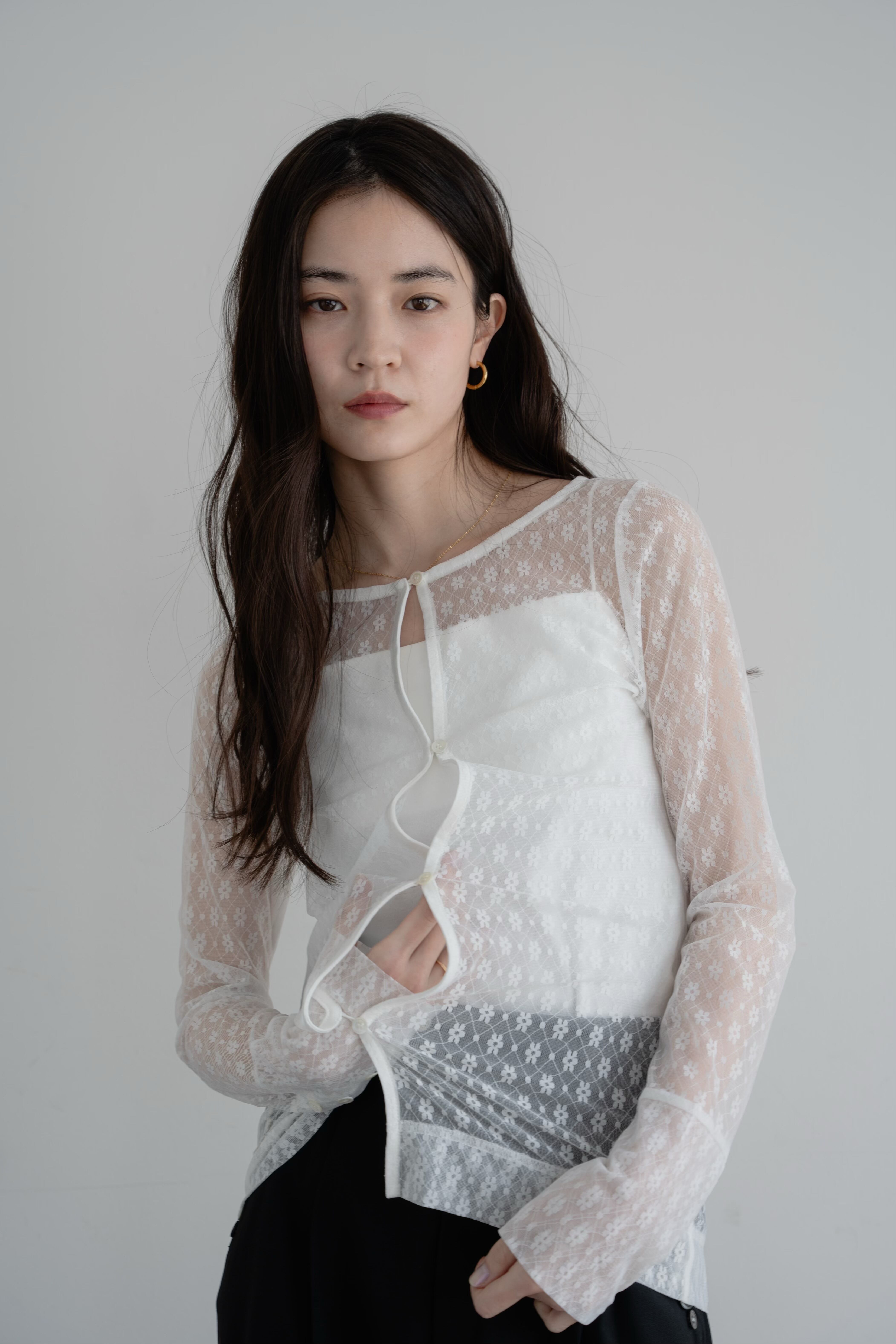 philme シアーレースシャツ sheer lace shirt | philme
