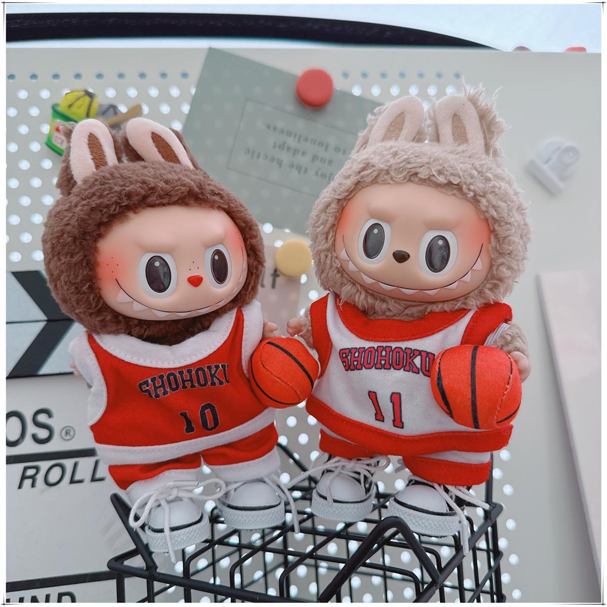 バスケット背番号トップス＋パンツ＋ボールチャーム Labubu 1〜3代対応