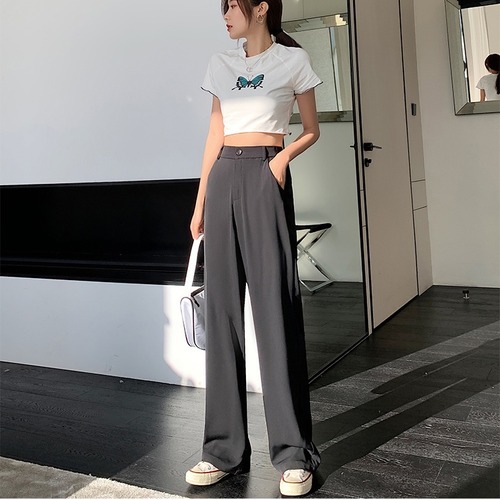 ボトムス パンツ ズボン ワイドパンツ ワイド ハイウエスト 薄手 0 カジュアル おしゃれ お洒落 かっこいい こなれ感 ラフ メンズライク マニッシュ ボーイッシュ キュート 抜け感 無地 0 夏 2021 20代 30代 女性用 ママ 女の子 デート お出かけ 公園デビュー 女子会 お泊まり 休日 イベント リゾート 旅行 海 プール 着回し 普段使い 韓国 韓国系 オルチャン ファッション コーデ スタイル 楽ちん モテ ダメージ 穴あき 脚長 新作 S M L XL