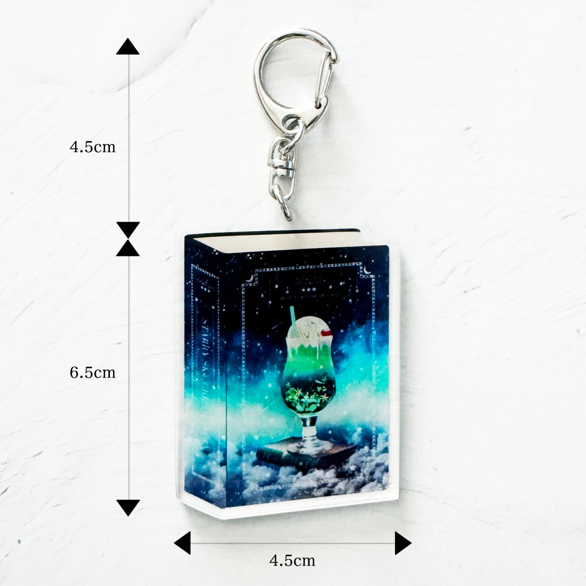星空のクリームソーダ ブック型キーホルダー アクリルキーホルダー