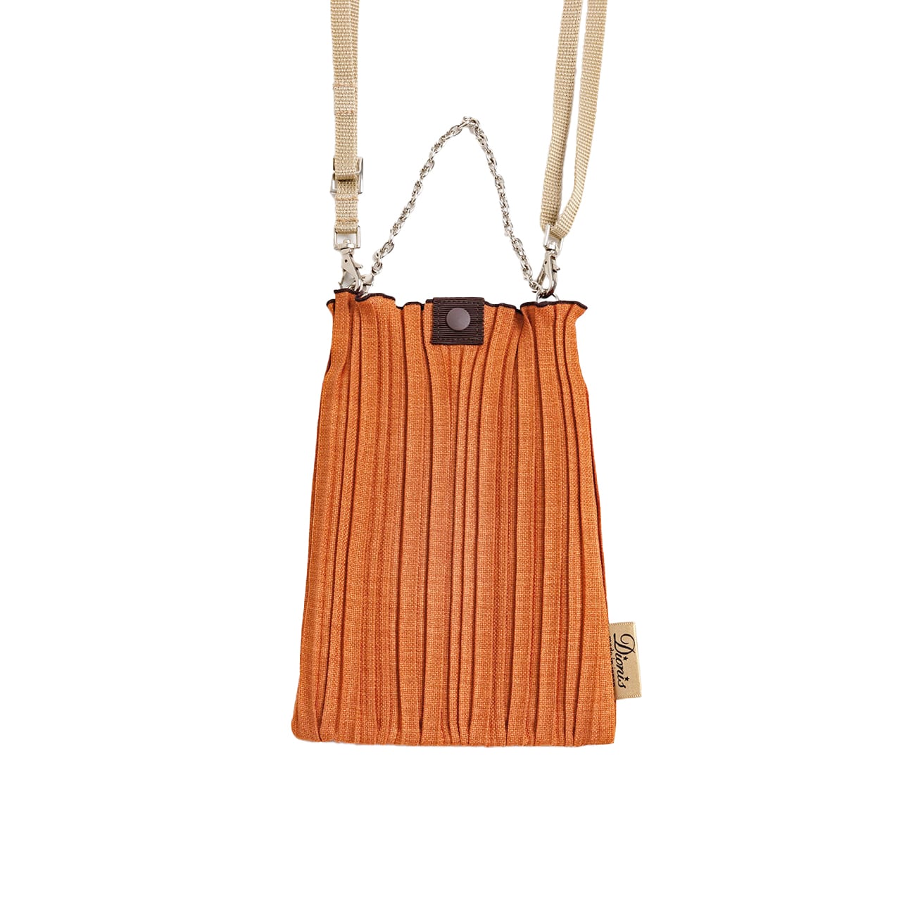 D:ECO ストレートプリーツ2WAYミニショルダー&チャーム(DECO-880+ DCA-817)#75オレンジ