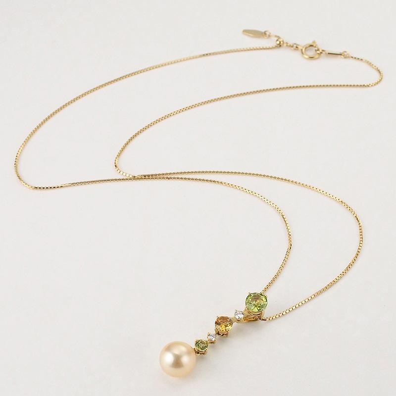タサキ TASAKI パール ダイヤモンド/0.05ct マルチカラー ネックレス