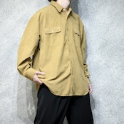 custom gradation stitch fake suede shirt