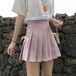 【3colors】サイドリボンプリーツスカート 