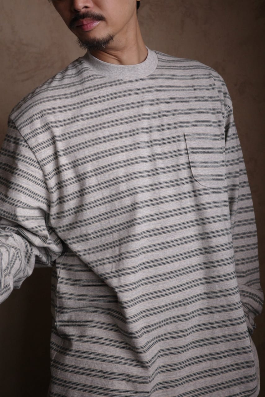 トップス ends and means L/S tee ENDS and MEANS / Horizontal Striped L/S Tee | iremono