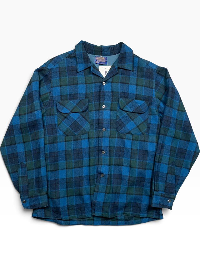 《L》 PENDLETON ペンドルトン ボードシャツ 配色◎ 開襟 両胸ポケット USA製 60年代 vintage no.10630