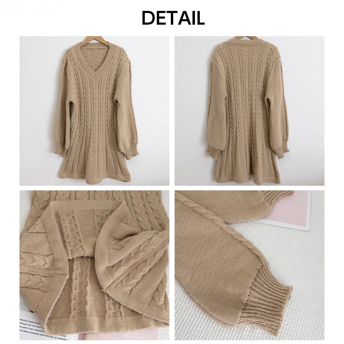 ケーブルニット ミニワンピース レディース 秋冬 韓国 ケーブル編み おしゃれ きれいめ 大人 かわいい フェミニン ゆったり 体型カバー 長袖 ワンピース 大人可愛い 大人女子