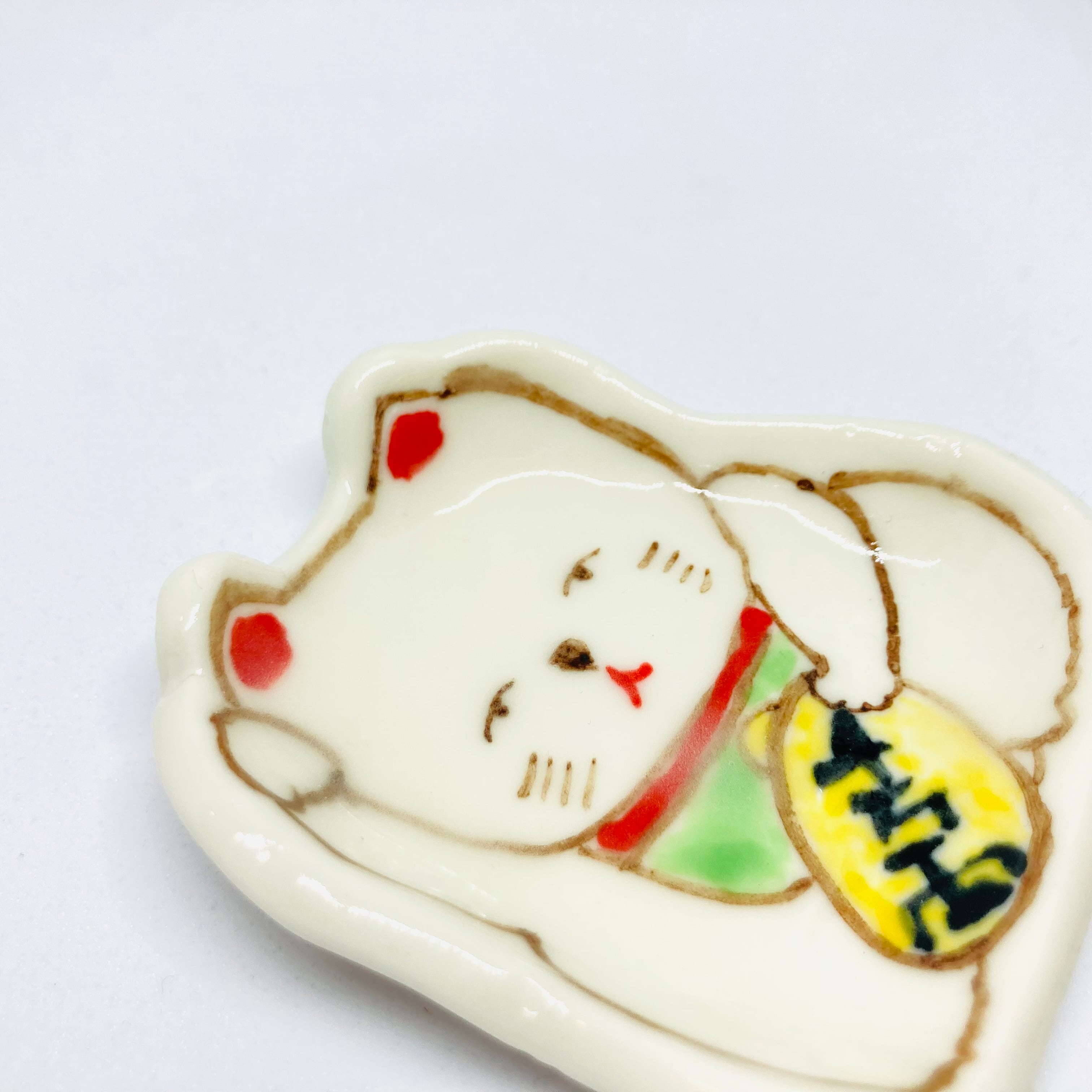 招き猫の豆皿 / すずきたまみ / 陶芸作品