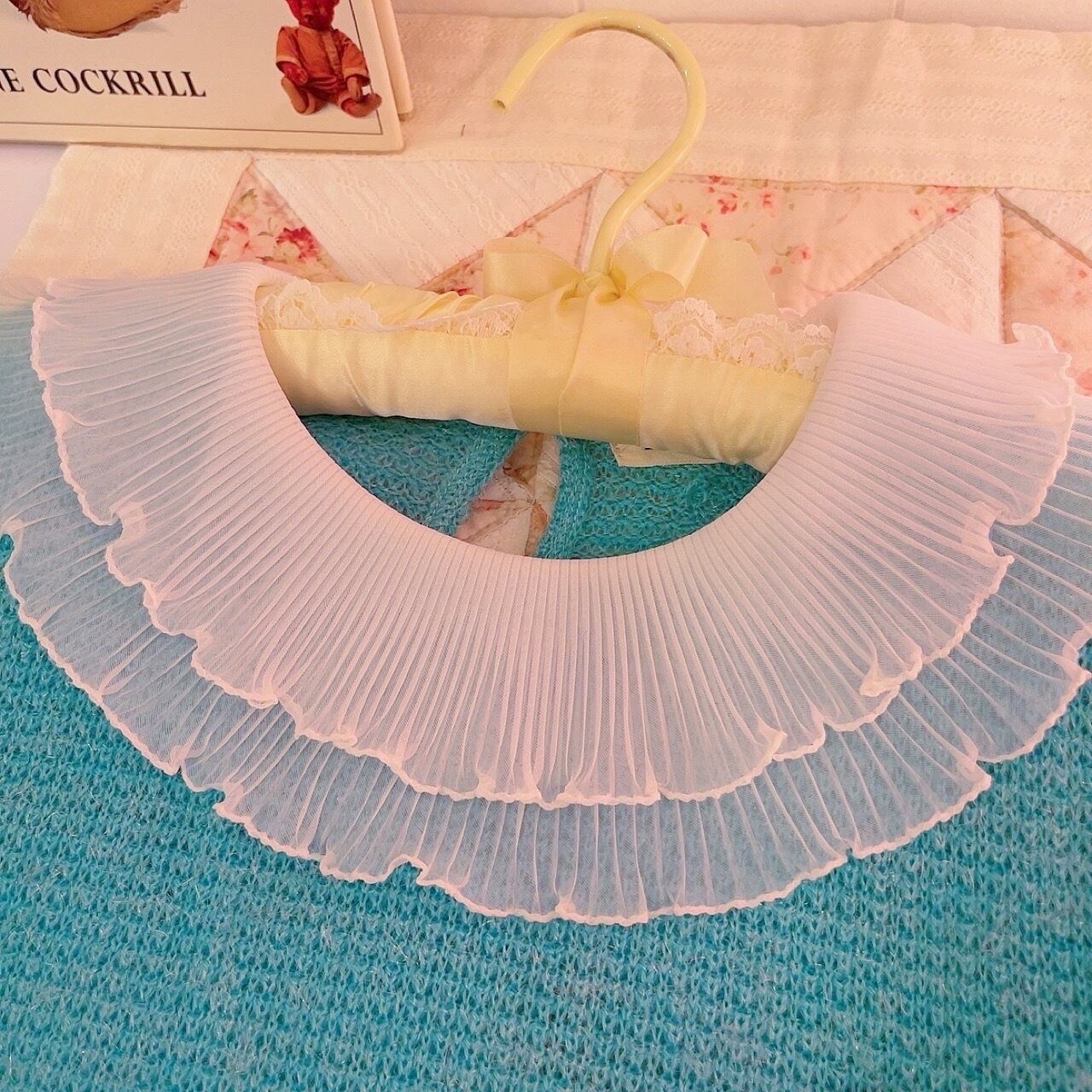 pleats collar peacock green knit po