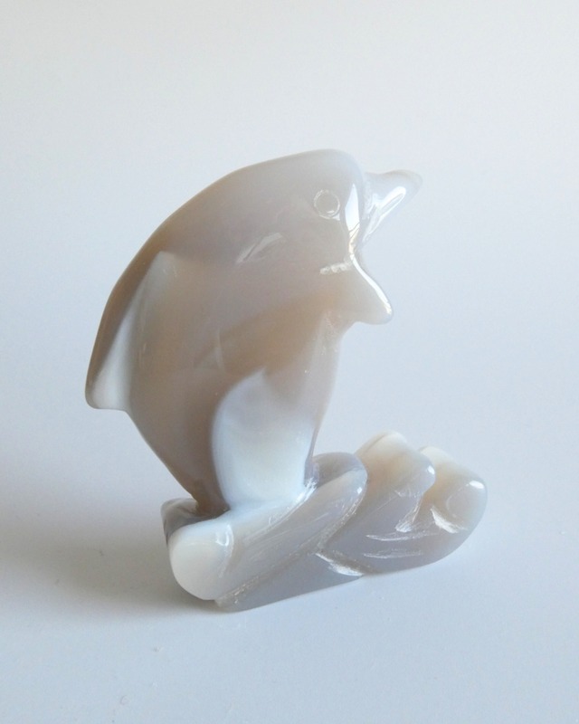 Druzy Agate ドゥルジーアゲート ⭓ イルカ ⭔ CARVING