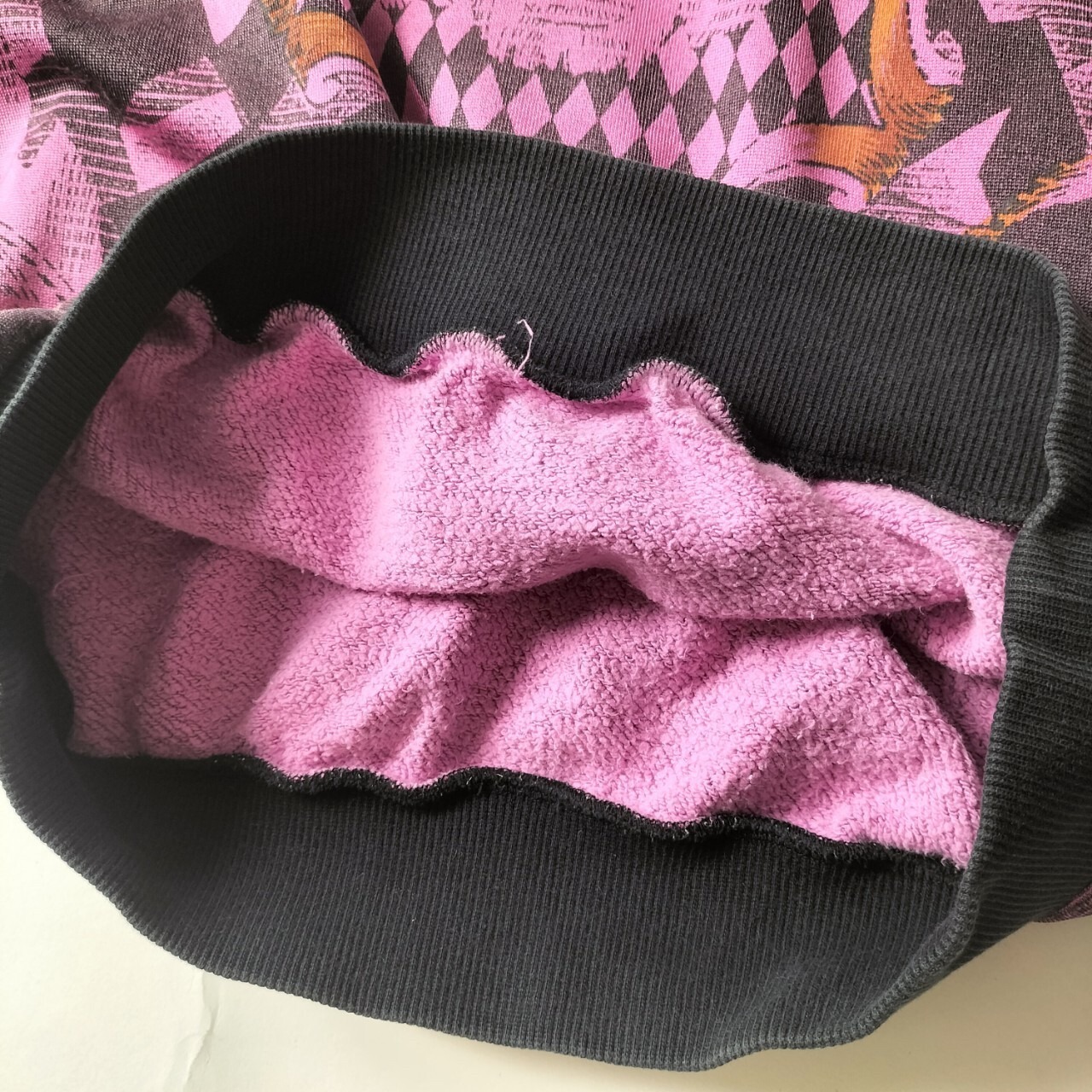 Allegro Vivace 総柄　スウェット　アート柄　ボトルネック　日本製