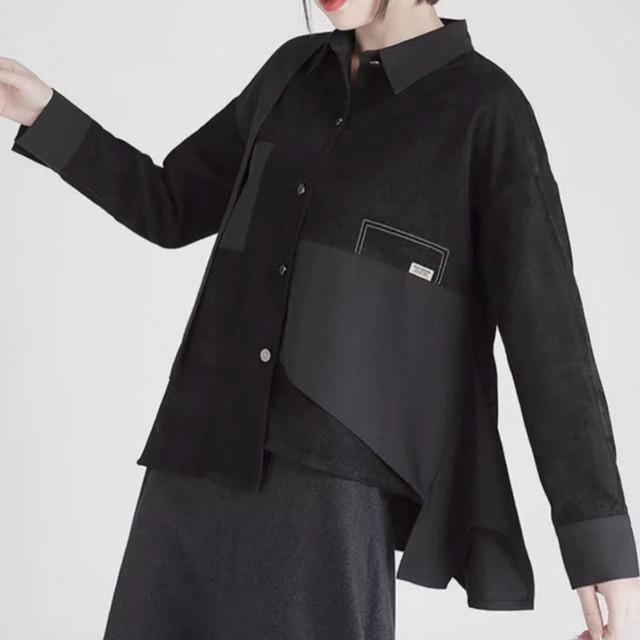 Multi-layered switching shirt C0751