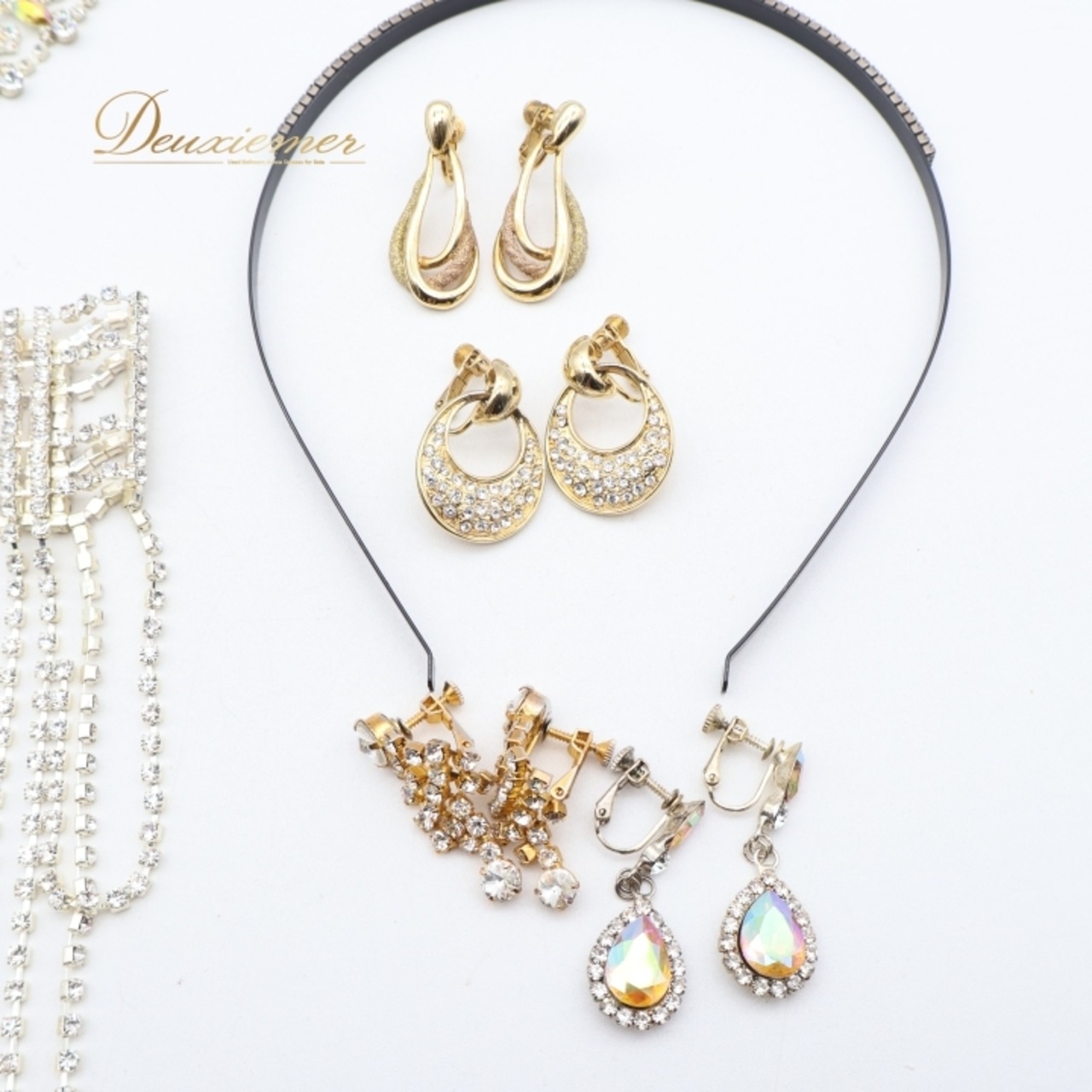 社交ダンス 小物 まとめ売り セット イヤリング ネックレス チョーカー カチューシャ デモ 競技 パーティ 発表会 アクセサリー ヘアアクセサリー ゴールド系 シルバー系 ダンス小物 フォーマル 衣装アクセサリー アクセサリーセット 小物セット 可愛い ネックレスセット イヤリングセット チョーカーセット ゴージャス パーティーコーデ ダンスパフォーマンス デコレーション