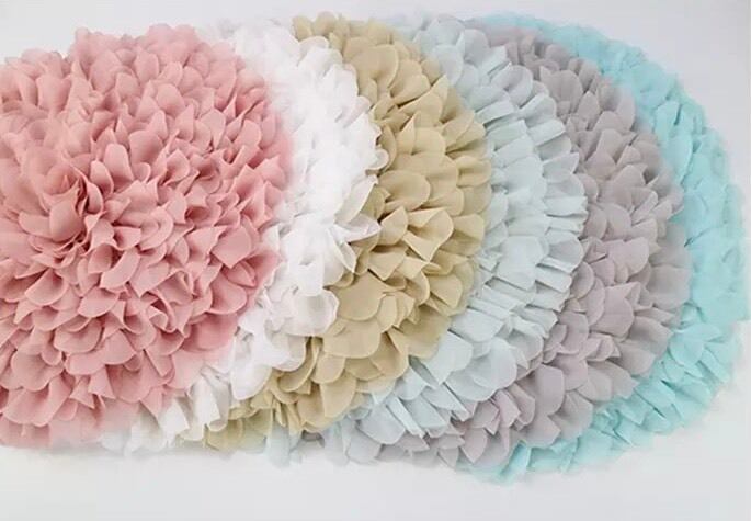 ニューボーンフォト 花ソフトシフォン敷物 背景 | Anela✯haku