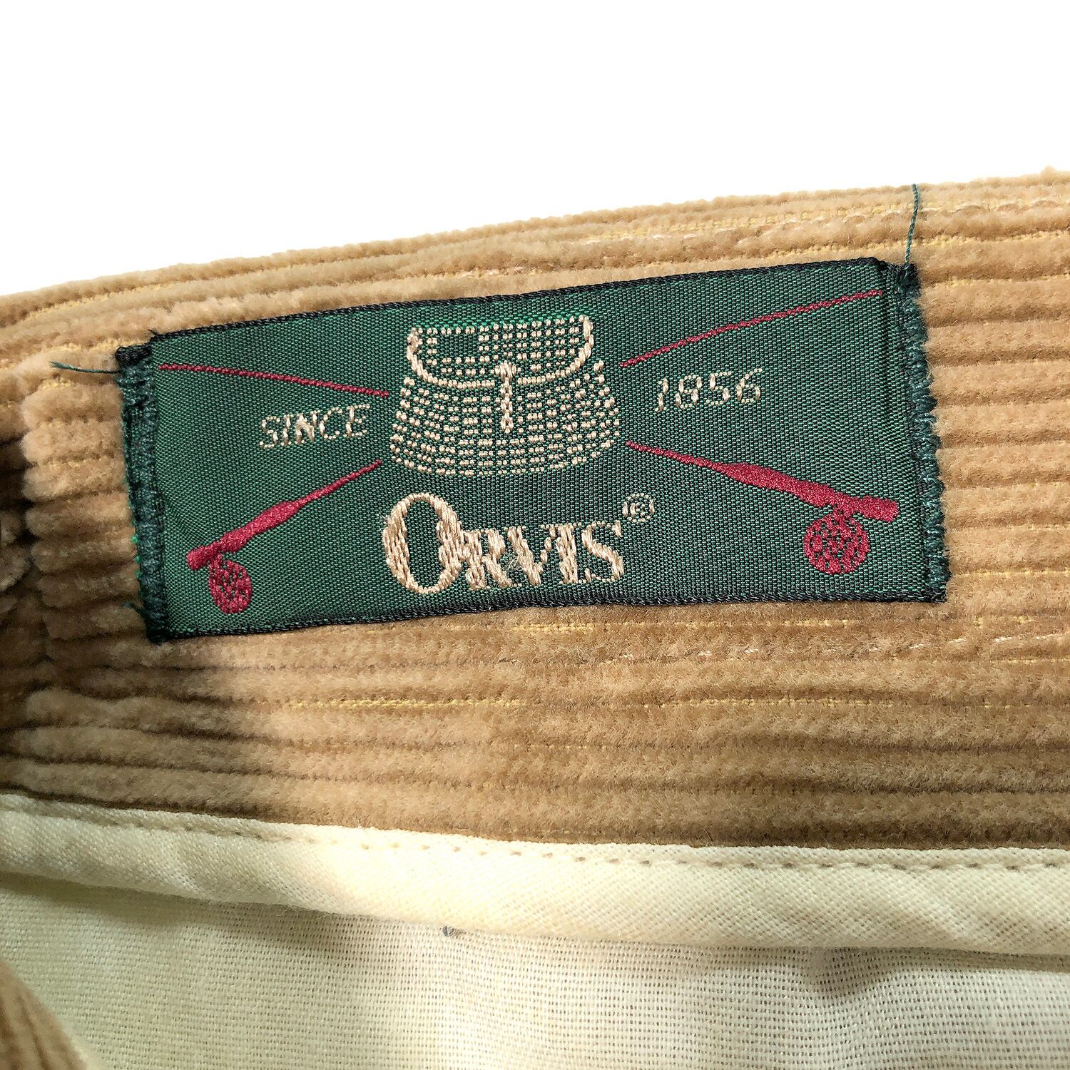 90S USA製 ORVIS ヴィンテージ 太畝 コーデュロイパンツ スラックス W34 ブラウン オーヴィス アメカジ 古着