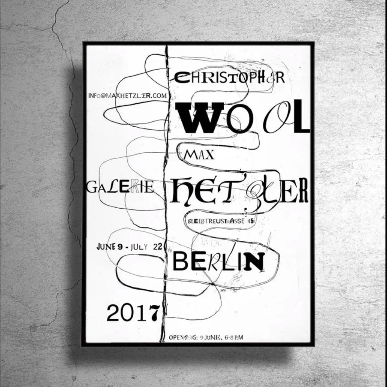 クリストファー・ウールChristopher Wool 2017年個展ポスター | 特殊