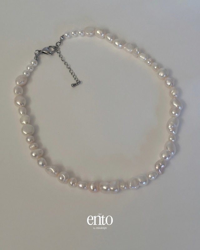 (#0171) twin node pearl necklace