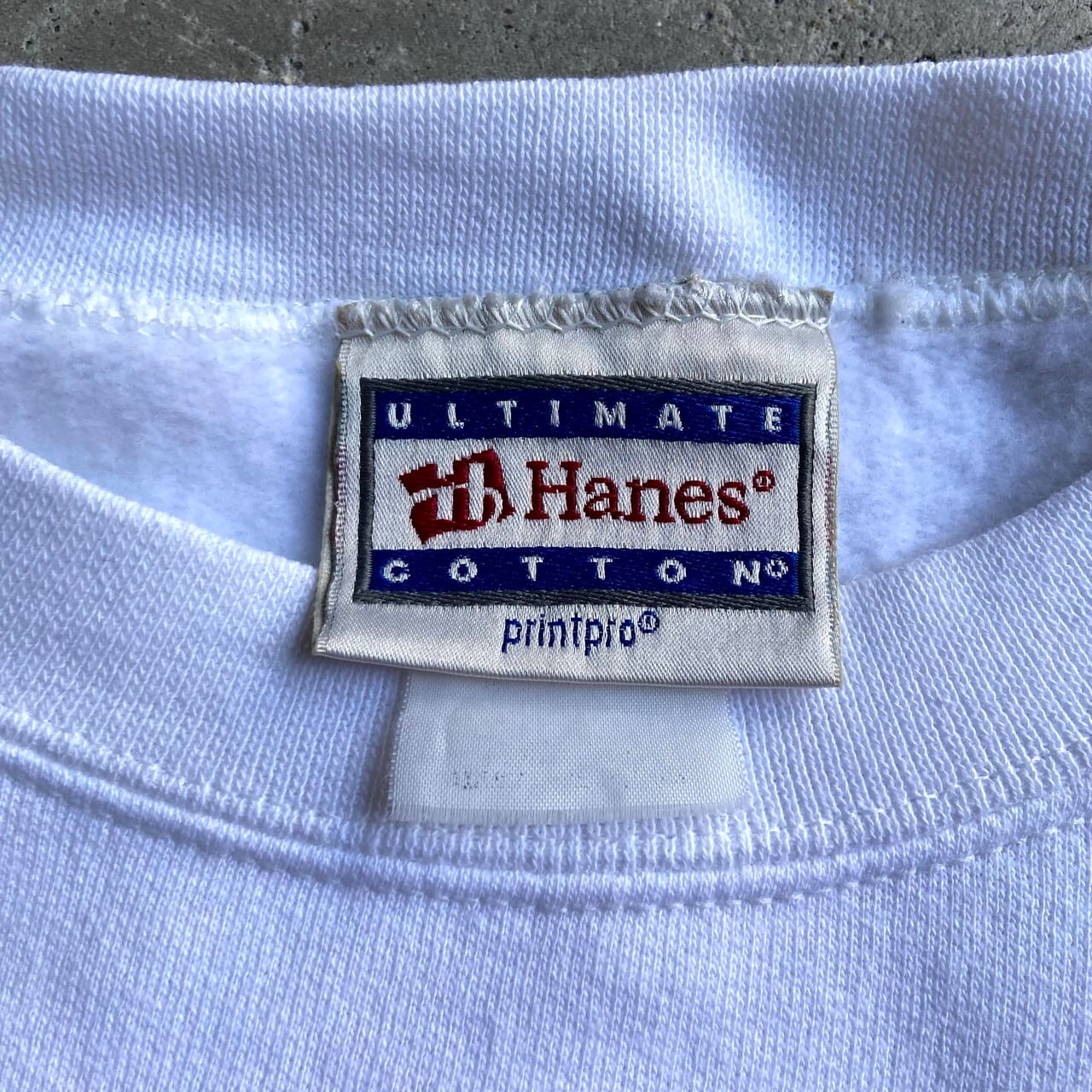 ヘインズ Hanes HEAVYWEIGHT プルオーバー スウェット シャツ 長袖 キッズプリント サイズ：XL ホワイト