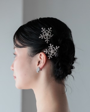 華雪ヘアピン2本セットウェディング 【AH2304-08】